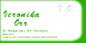 veronika orr business card